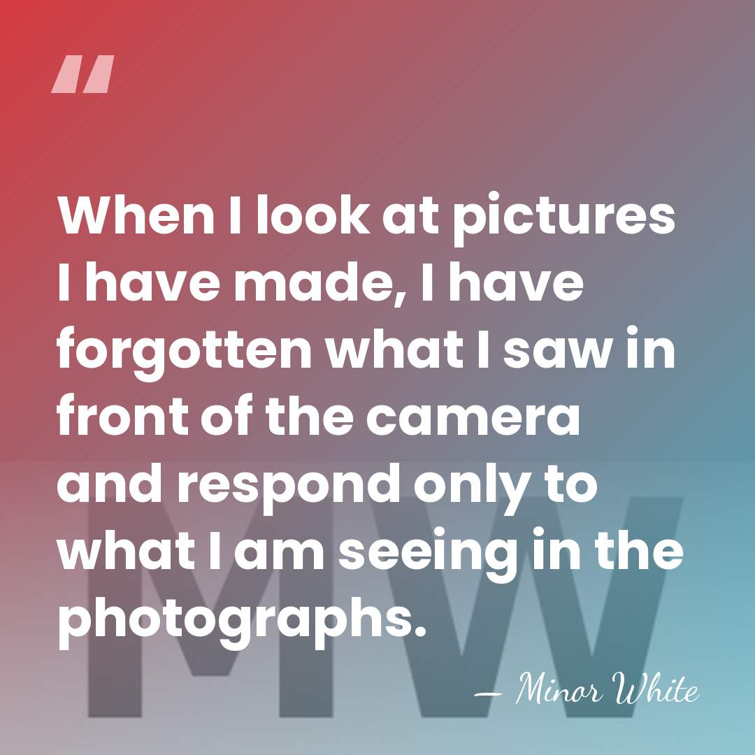 When I look at pictures I have made, I have forgotten what&hellip; - Minor White
