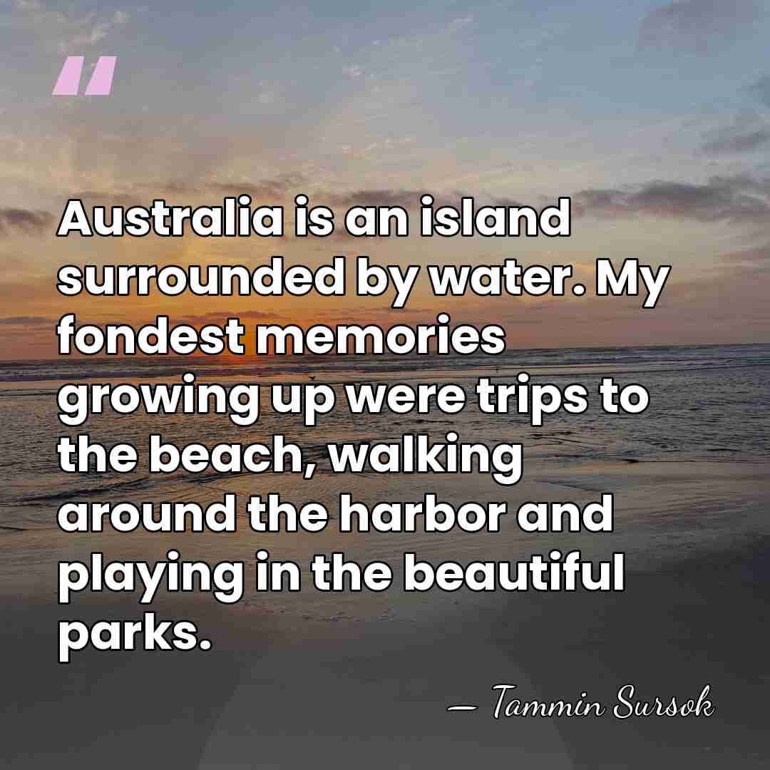 Australia is an island surrounded by water. My fondest memories growing up&hellip; - Tammin Sursok