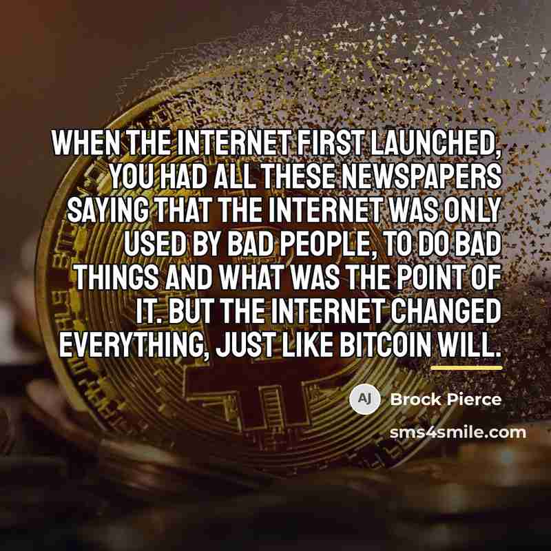 “When the Internet first launched, you had all these newspapers…” quote by Brock Pierce