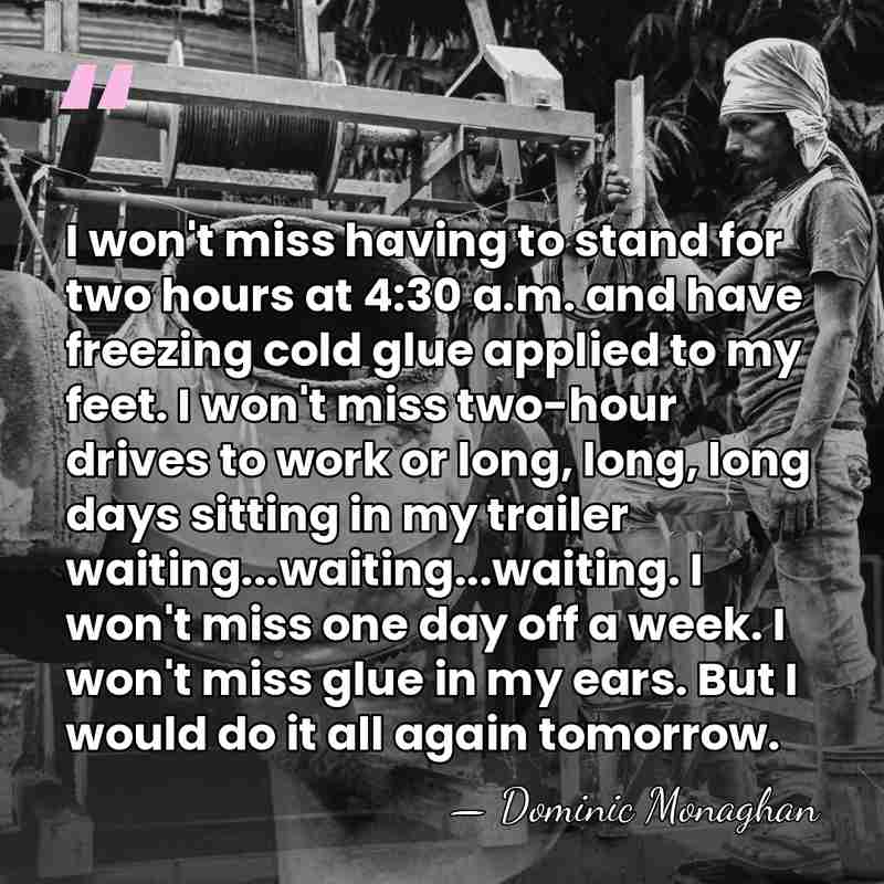 I won't miss having to stand for two hours at 4:30 a.m.&hellip; - Dominic Monaghan