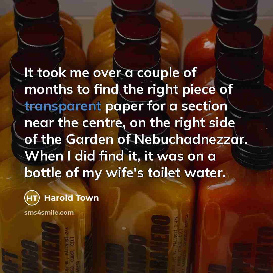 “It took me over a couple of months to find…” quote by Harold Town