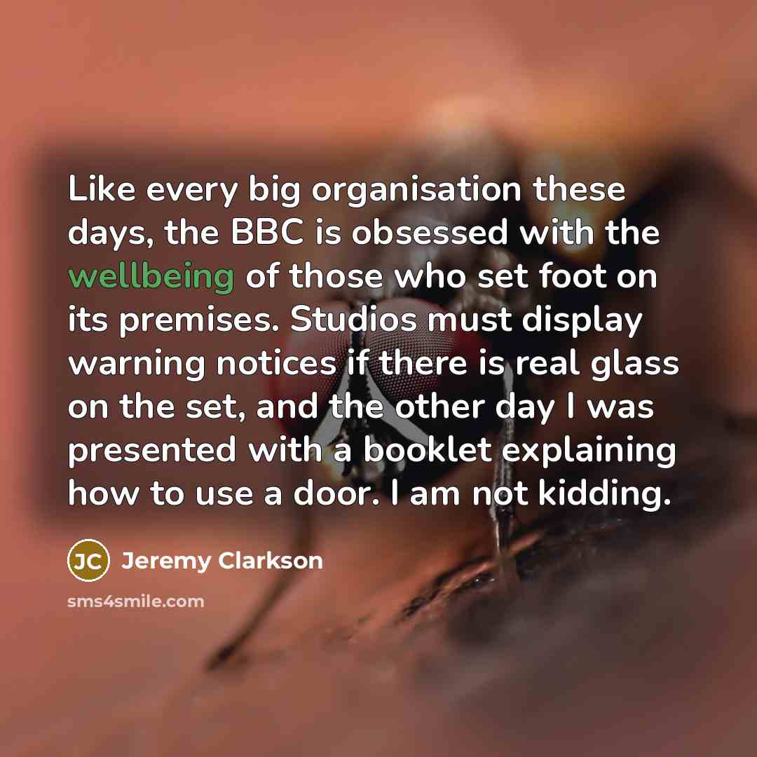 “Like every big organisation these days, the BBC is obsessed…” quote by Jeremy Clarkson
