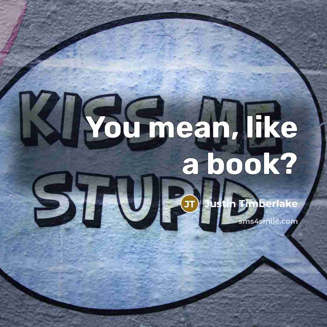 “You mean, like a book?…” quote by Justin Timberlake