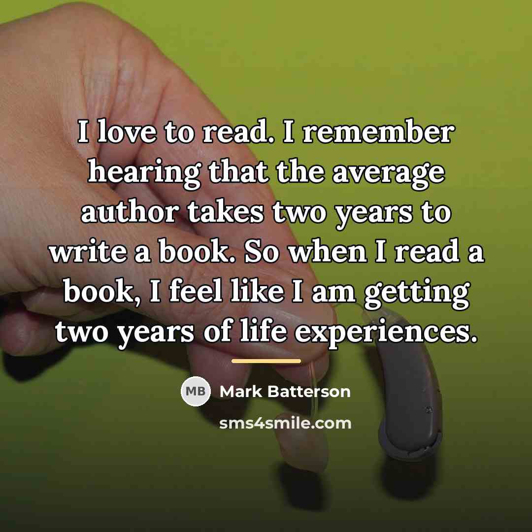 “I love to read. I remember hearing that the average…” quote by Mark Batterson