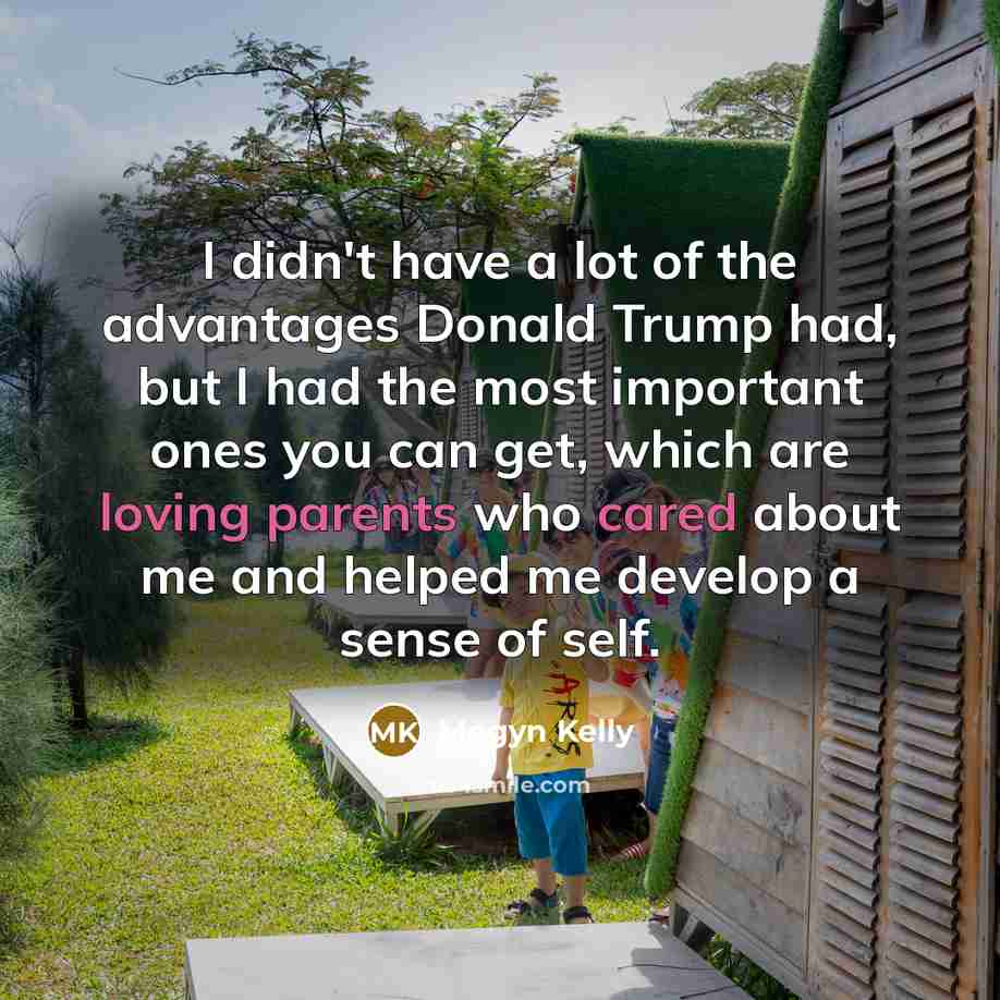 “I didn't have a lot of the advantages Donald Trump…” quote by Megyn Kelly