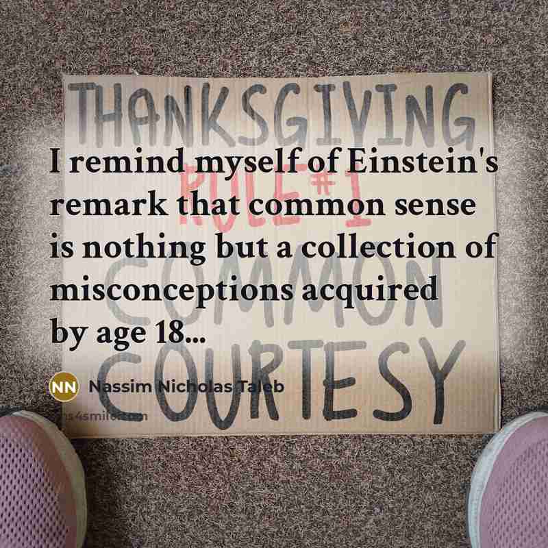 “I remind myself of Einstein's remark that common sense is…” quote by Nassim Nicholas Taleb