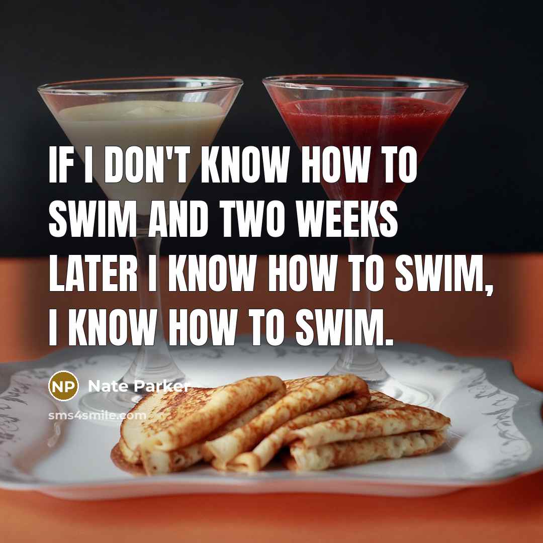 “If I don't know how to swim and two weeks…” quote by Nate Parker