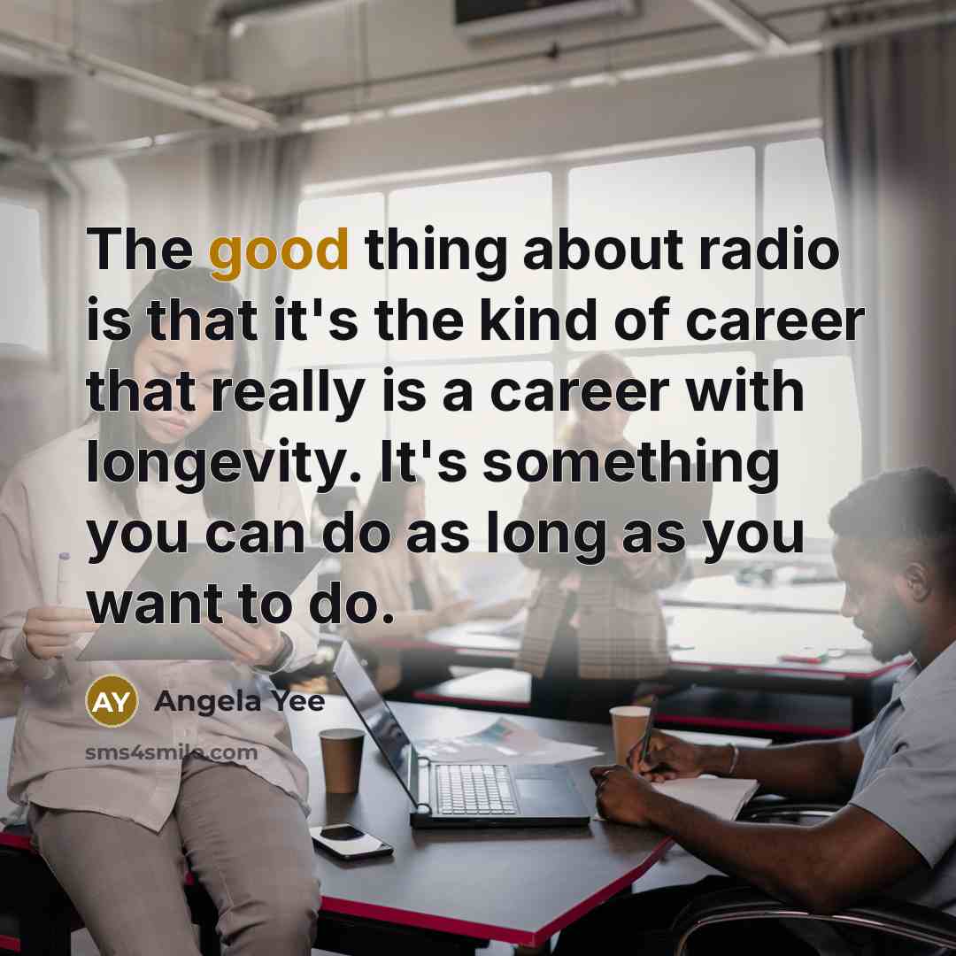 “The good thing about radio is that it's the kind…” quote by Angela Yee