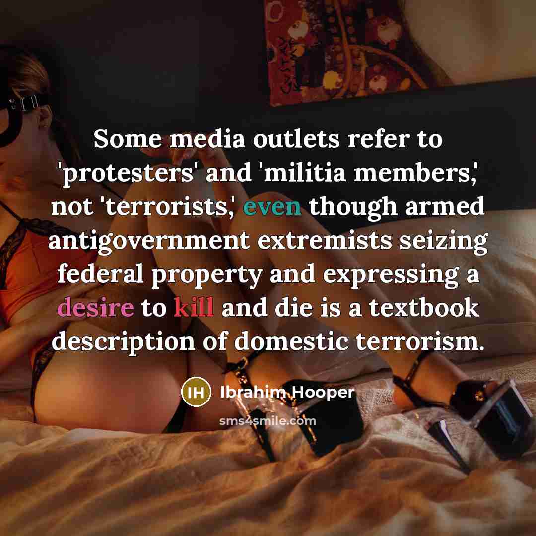 “Some media outlets refer to 'protesters' and 'militia members,' not…” quote by Ibrahim Hooper