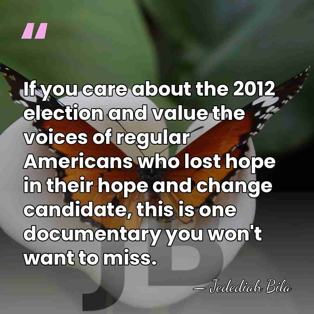 If you care about the 2012 election and value the voices of&hellip; - Jedediah Bila