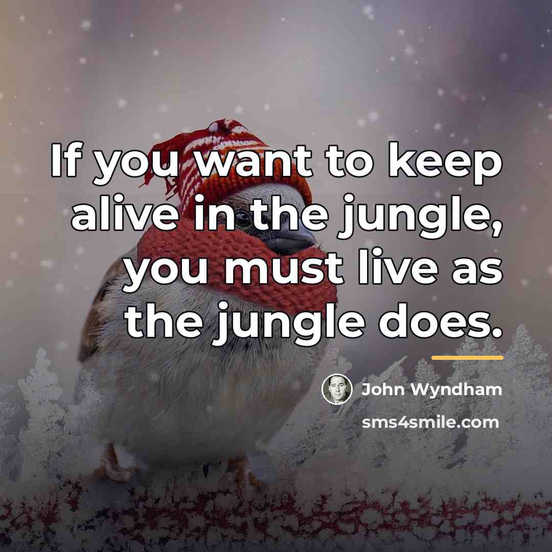 “If you want to keep alive in the jungle, you…” quote by John Wyndham