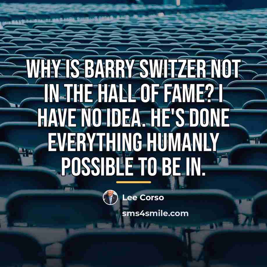 “Why is Barry Switzer not in the Hall of Fame?…” quote by Lee Corso