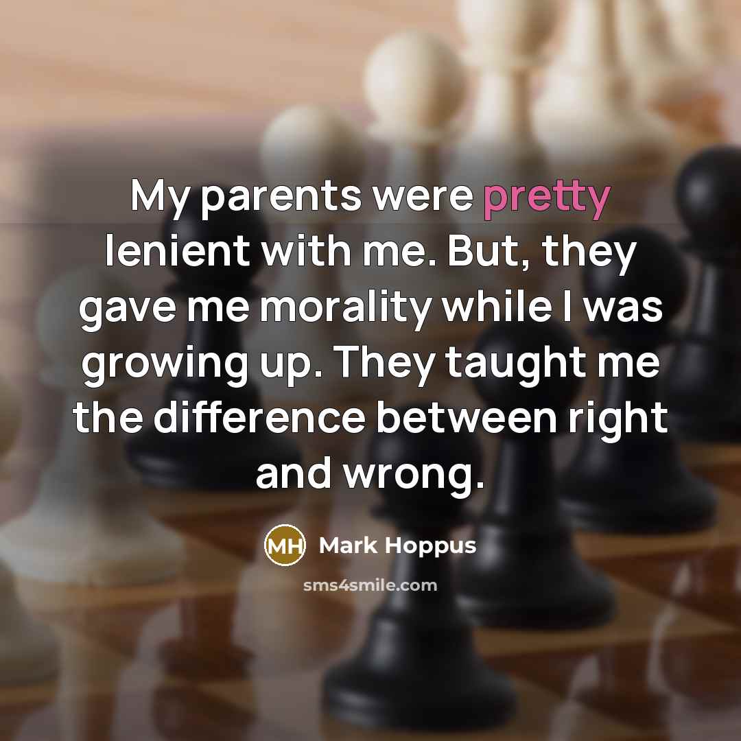 “My parents were pretty lenient with me. But, they gave…” quote by Mark Hoppus