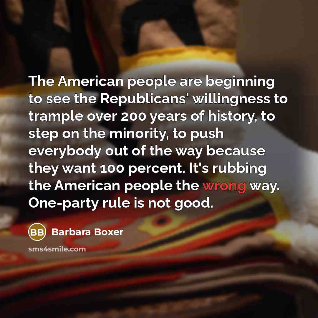 “The American people are beginning to see the Republicans' willingness…” quote by Barbara Boxer