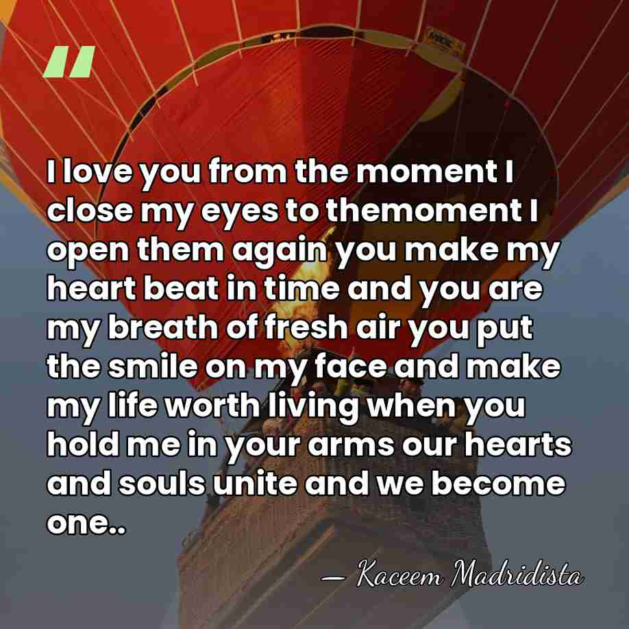 I love you from the moment I close my eyes to themoment&hellip; - Kaceem Madridista