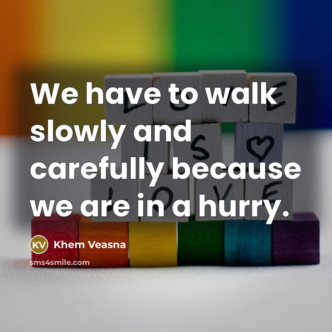 “We have to walk slowly and carefully because we are…” quote by Khem Veasna