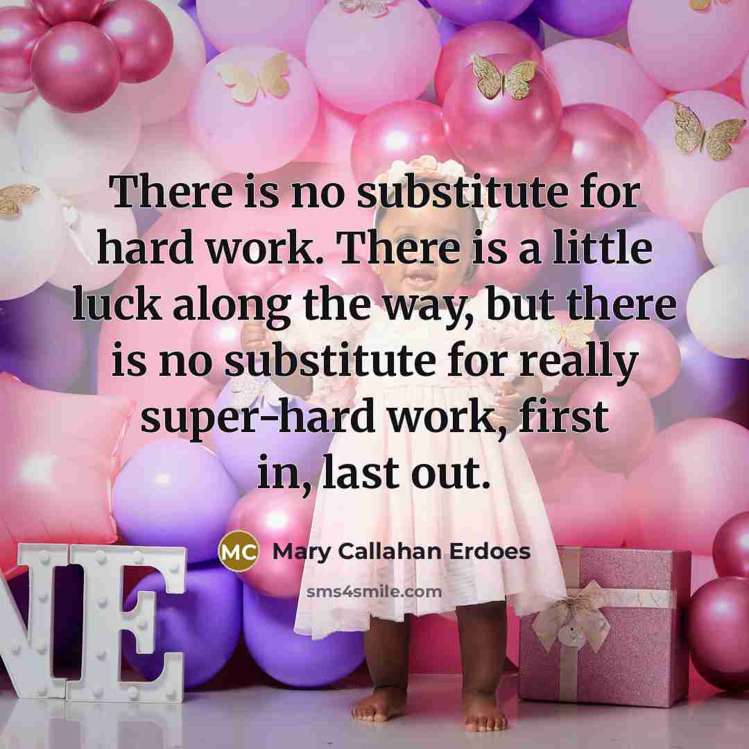 “There is no substitute for hard work. There is a…” quote by Mary Callahan Erdoes