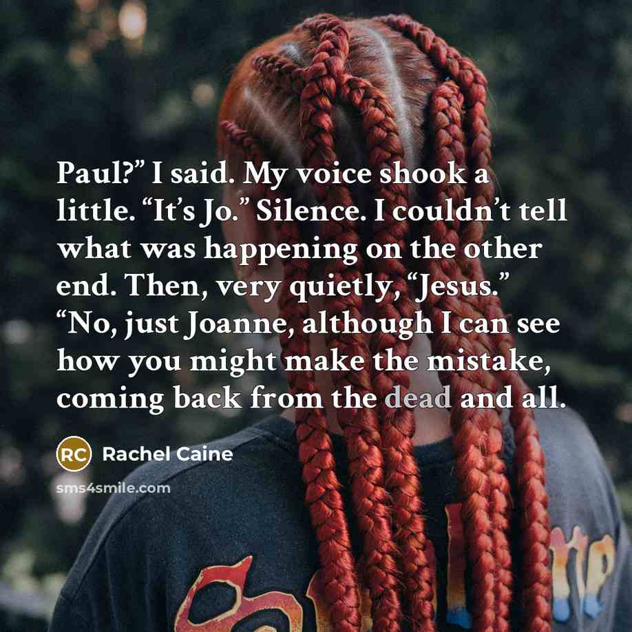 “Paul?” I said. My voice shook a little. “It’s Jo.”…” quote by Rachel Caine
