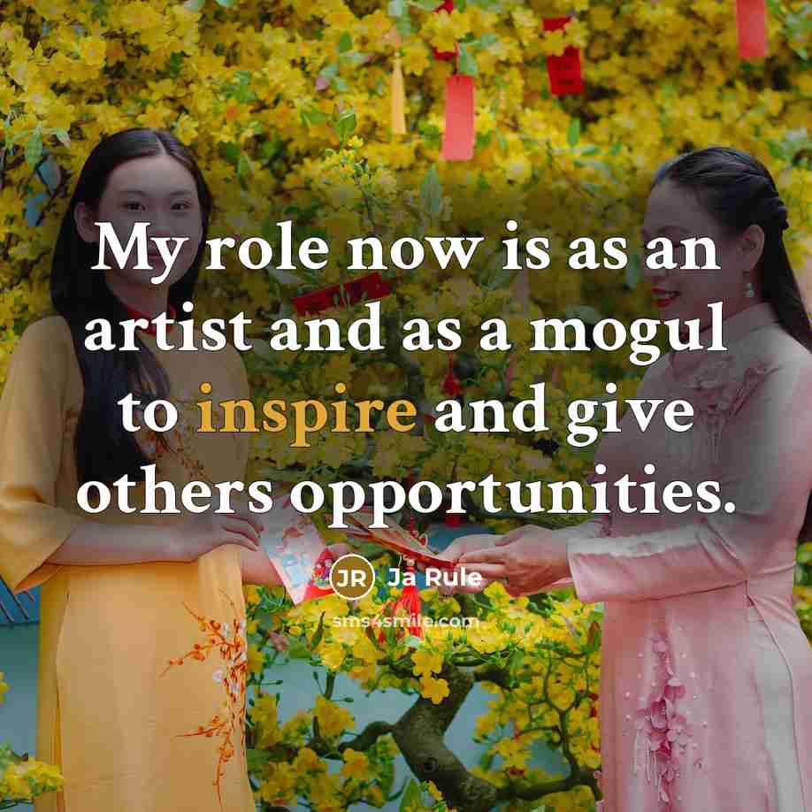 “My role now is as an artist and as a…” quote by Ja Rule