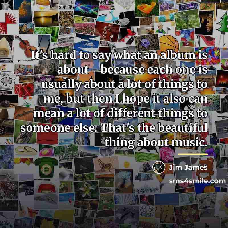 “It's hard to say what an album is about -…” quote by Jim James