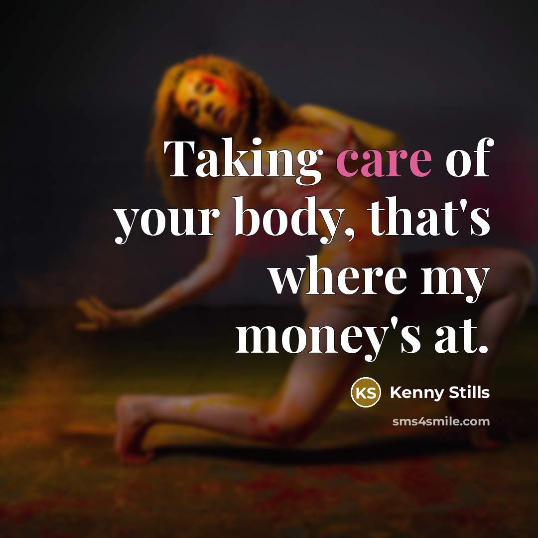 “Taking care of your body, that's where my money's at.…” quote by Kenny Stills
