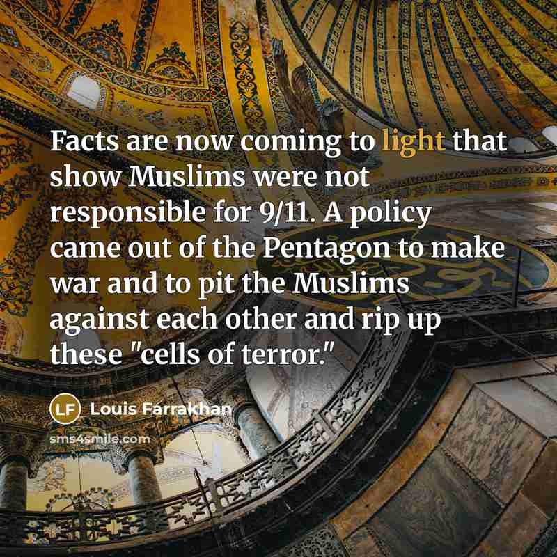 “Facts are now coming to light that show Muslims were…” quote by Louis Farrakhan