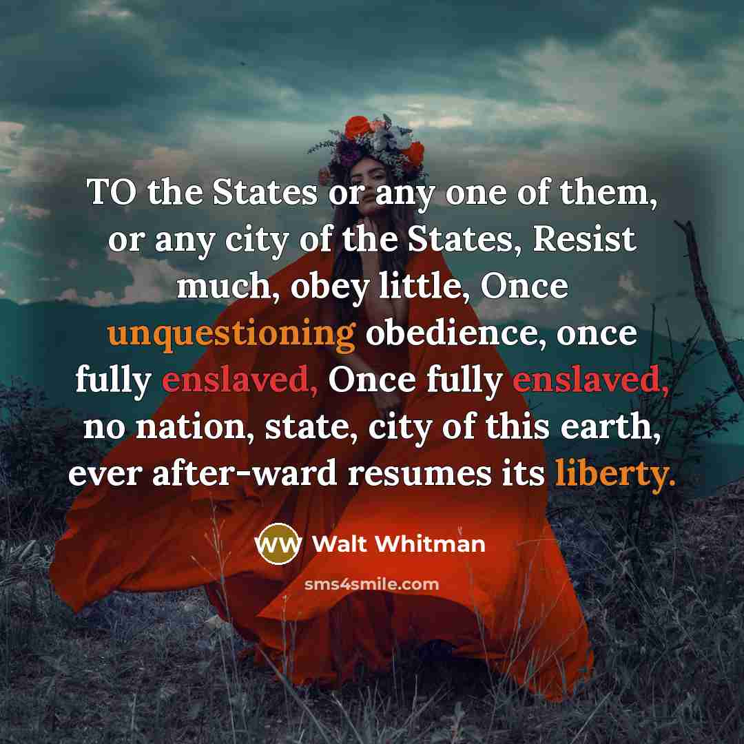 “TO the States or any one of them, or any…” quote by Walt Whitman