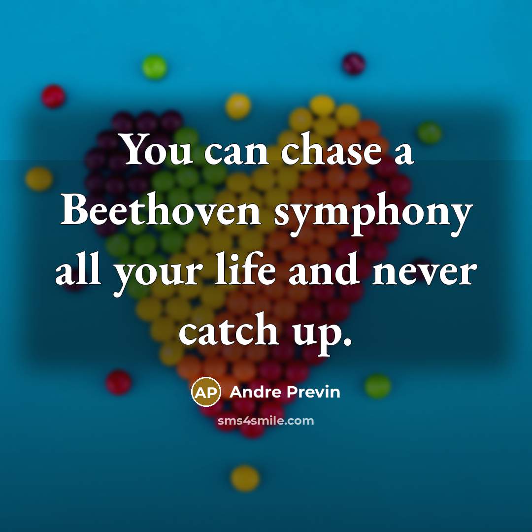 “You can chase a Beethoven symphony all your life and…” quote by Andre Previn