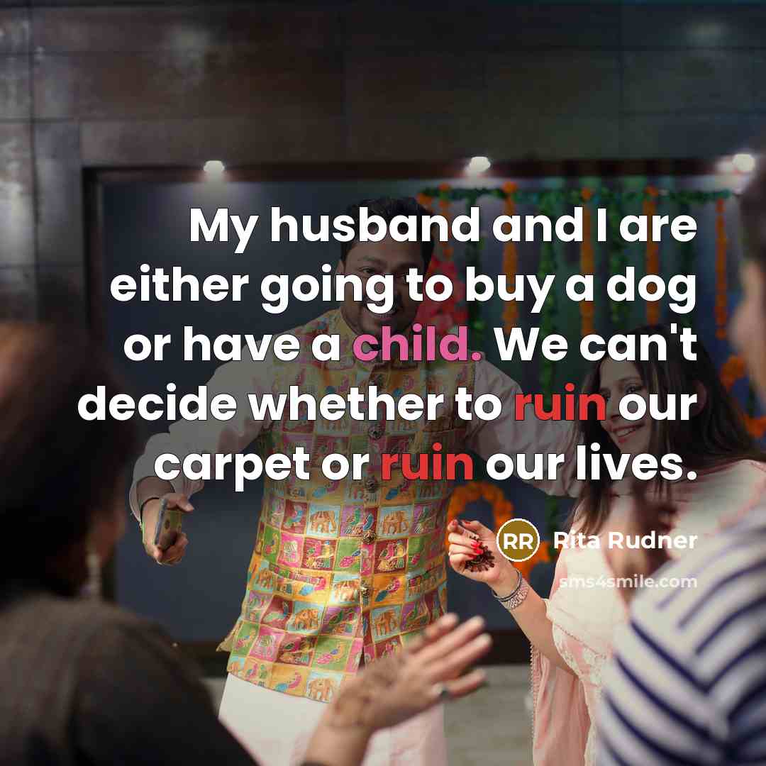 “My husband and I are either going to buy a…” quote by Rita Rudner