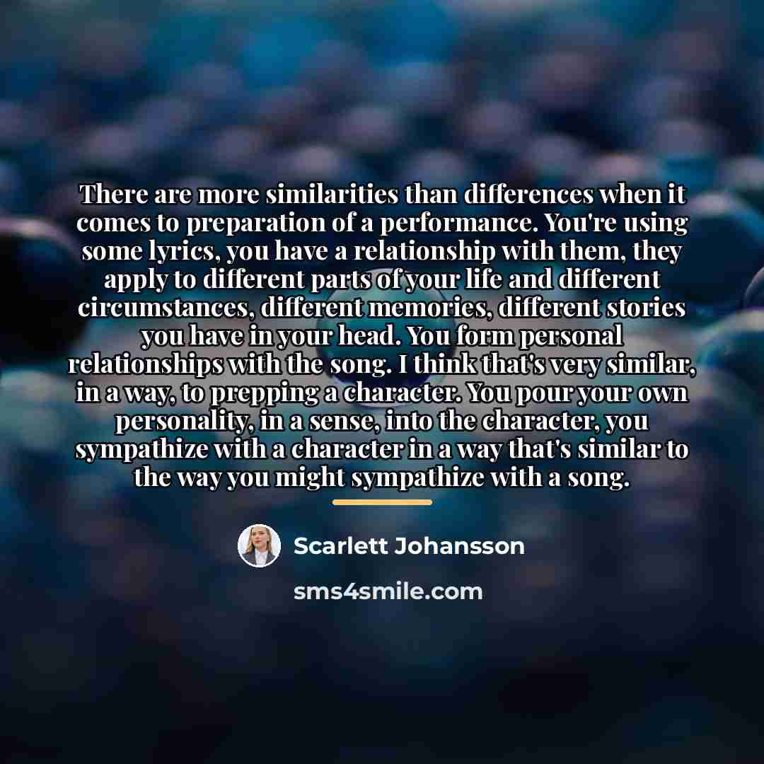 “There are more similarities than differences when it comes to…” quote by Scarlett Johansson
