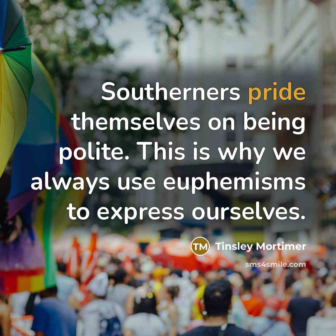 “Southerners pride themselves on being polite. This is why we…” quote by Tinsley Mortimer