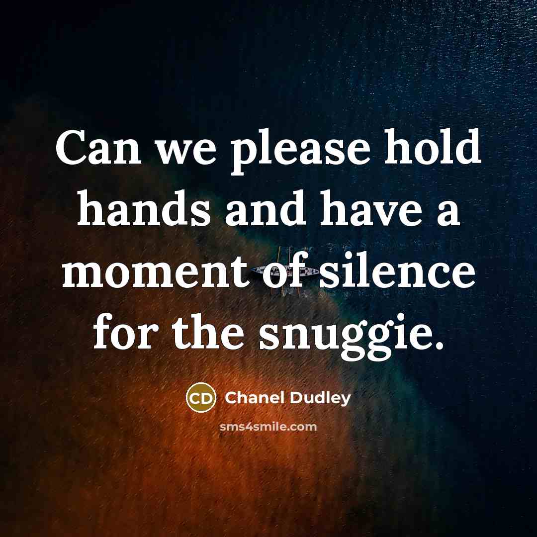 “Can we please hold hands and have a moment of…” quote by Chanel Dudley