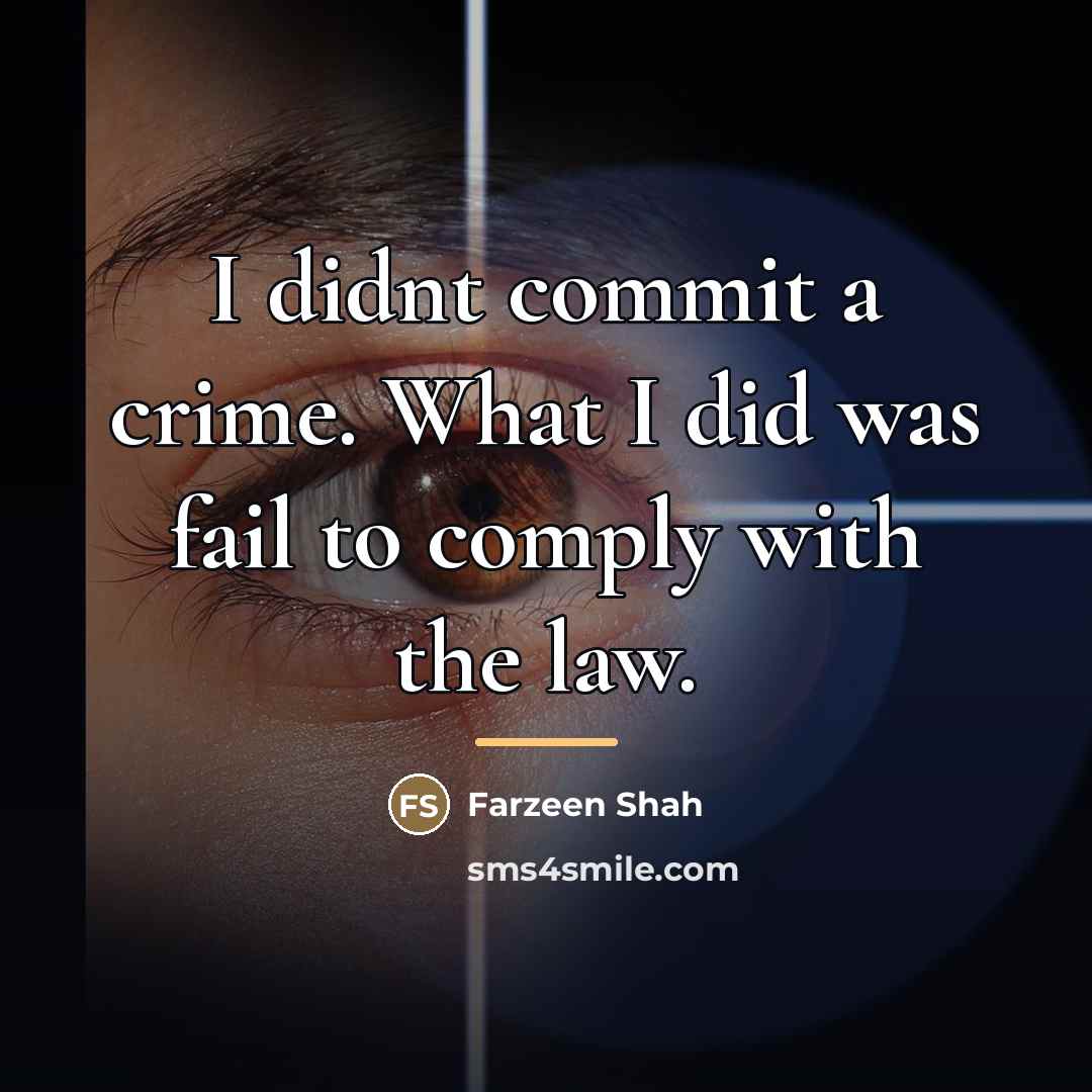 “I didnt commit a crime. What I did was fail…” quote by Farzeen Shah