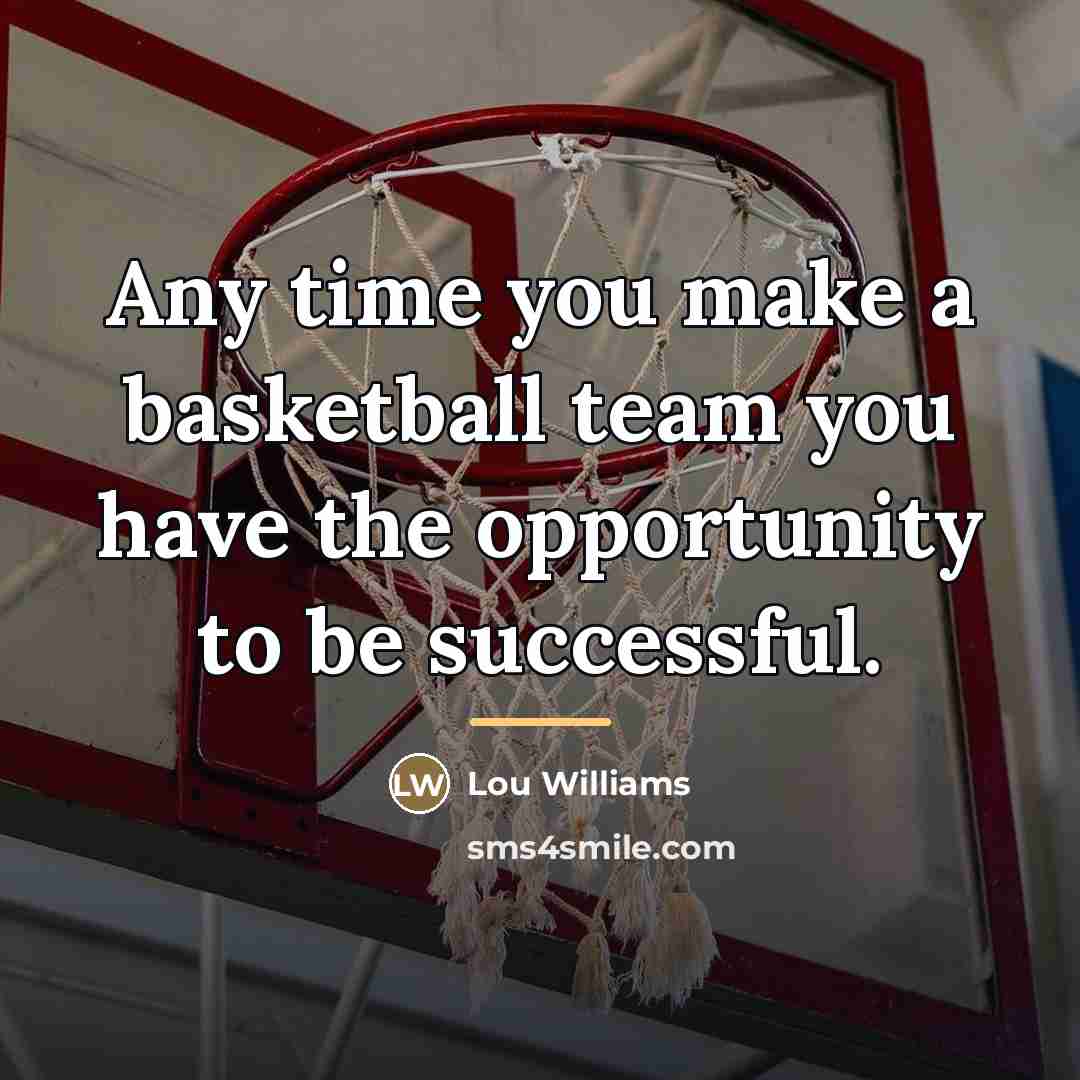 “Any time you make a basketball team you have the…” quote by Lou Williams