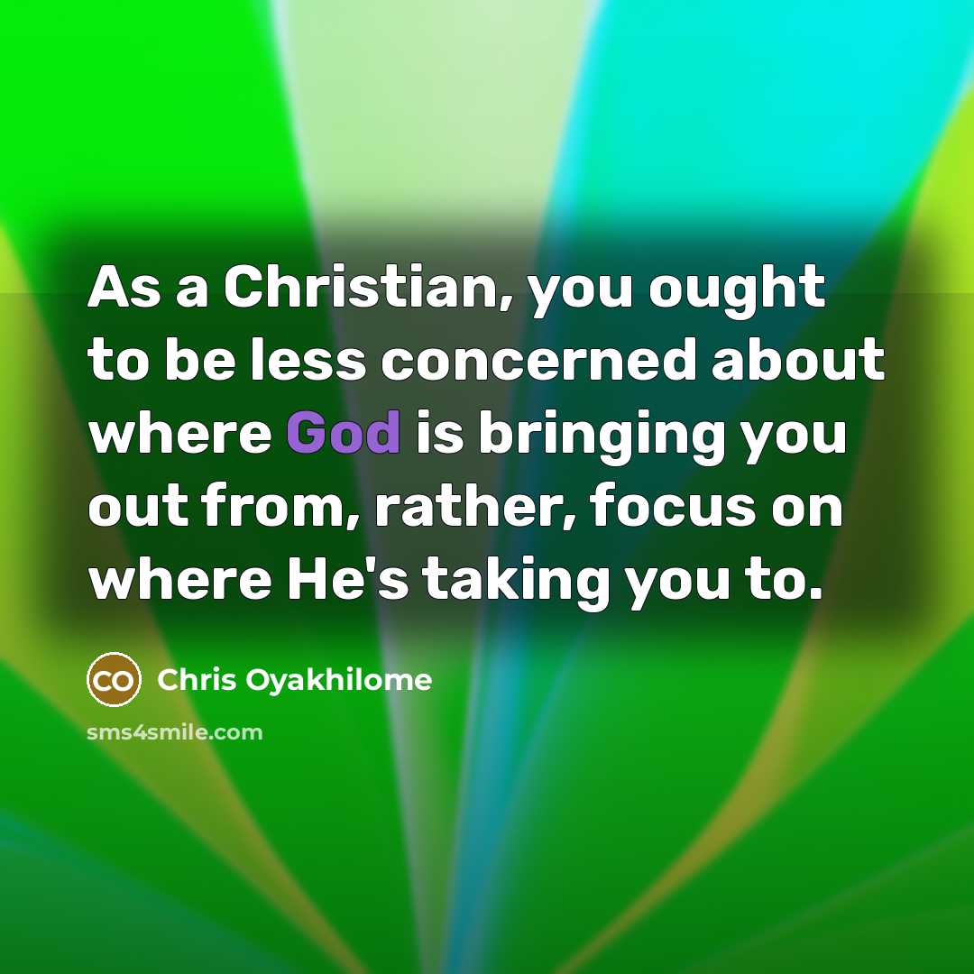 “As a Christian, you ought to be less concerned about…” quote by Chris Oyakhilome