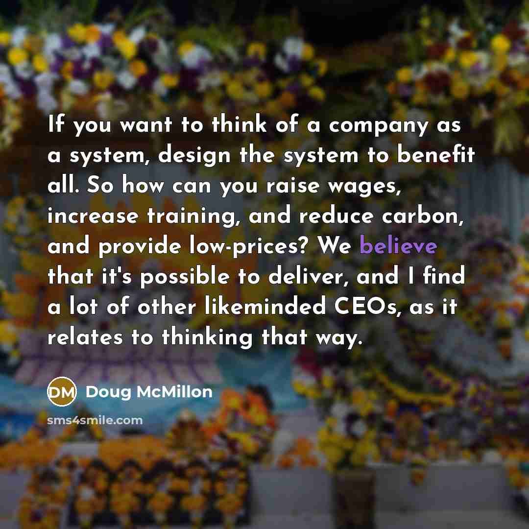 “If you want to think of a company as a…” quote by Doug McMillon