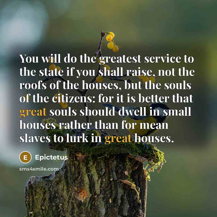 “You will do the greatest service to the state if…” quote by Epictetus