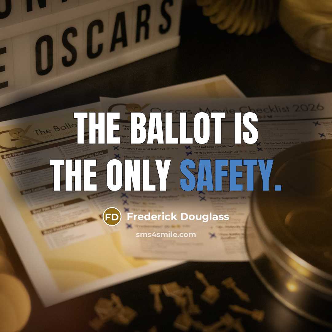 “The ballot is the only safety.…” quote by Frederick Douglass