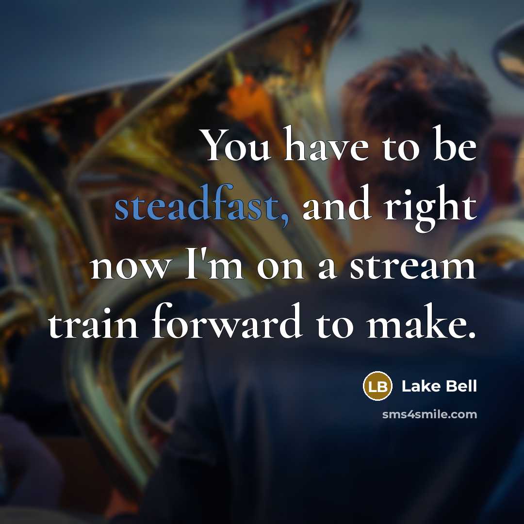 “You have to be steadfast, and right now I'm on…” quote by Lake Bell