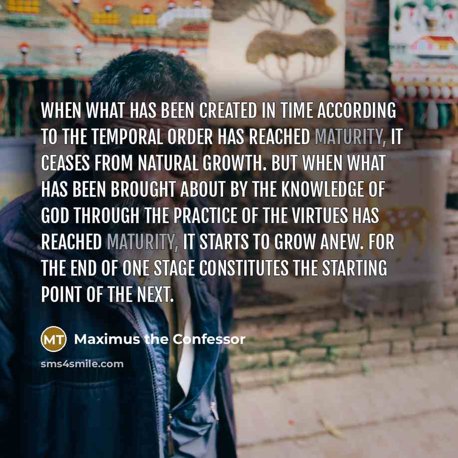 “When what has been created in time according to the…” quote by Maximus the Confessor