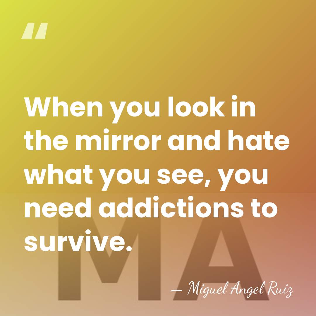 When you look in the mirror and hate what you see, you&hellip; - Miguel Angel Ruiz