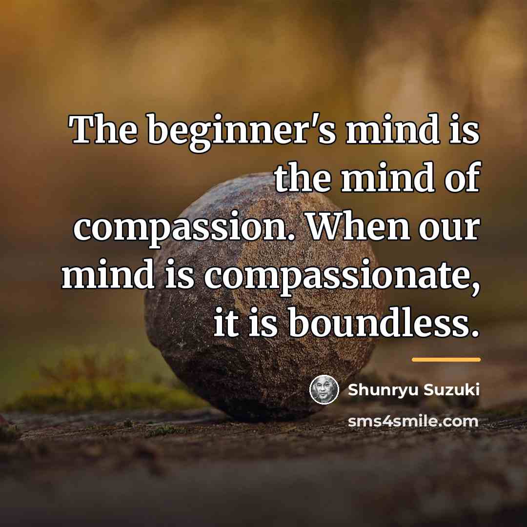 “The beginner's mind is the mind of compassion. When our…” quote by Shunryu Suzuki