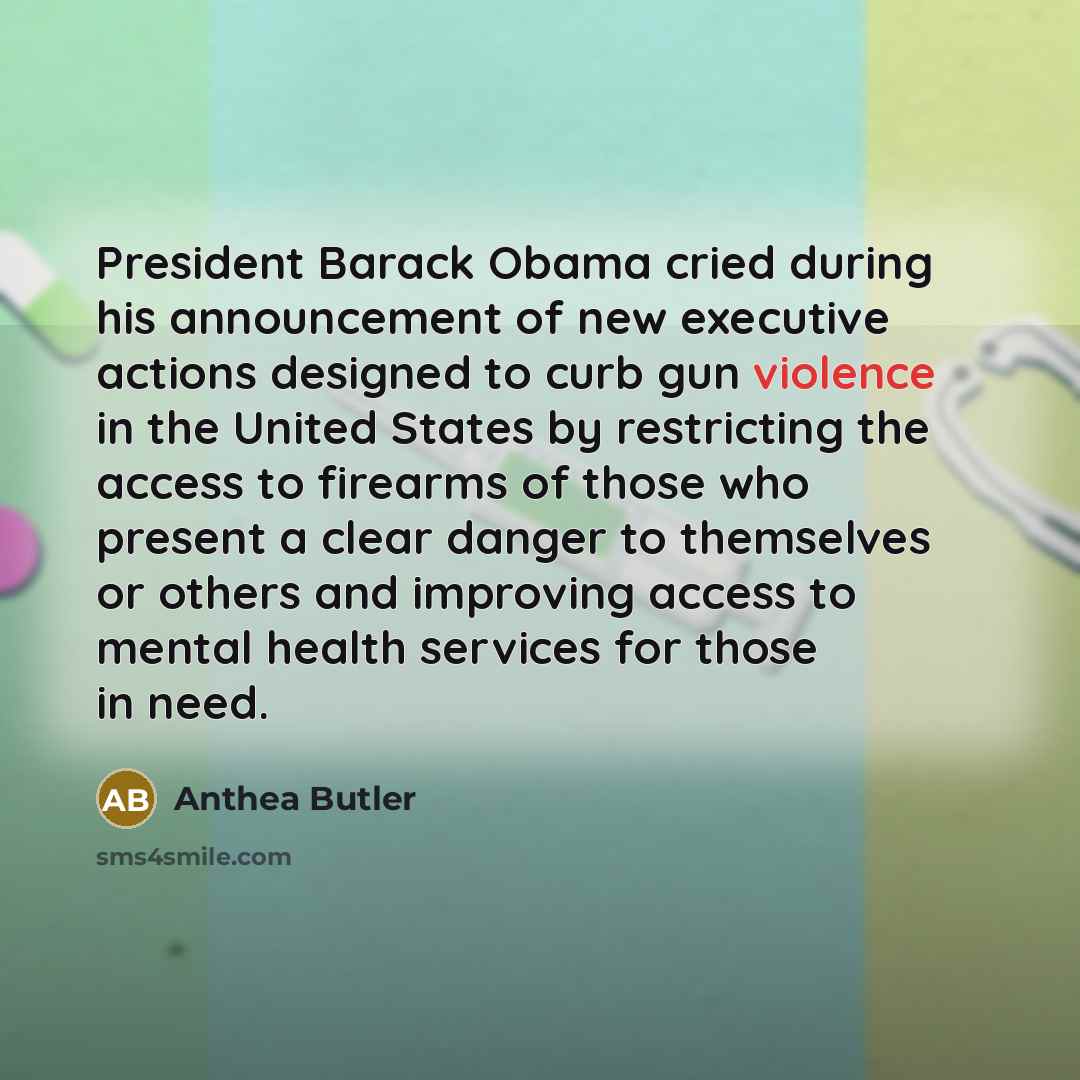 “President Barack Obama cried during his announcement of new executive…” quote by Anthea Butler