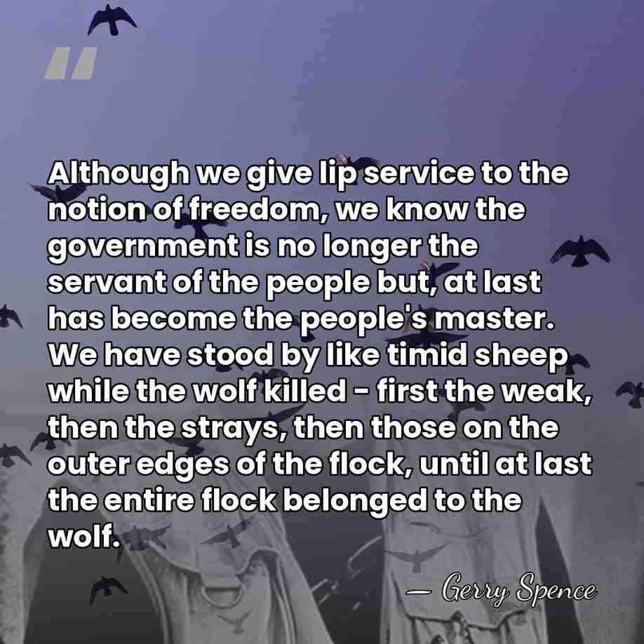 Although we give lip service to the notion of freedom, we know&hellip; - Gerry Spence