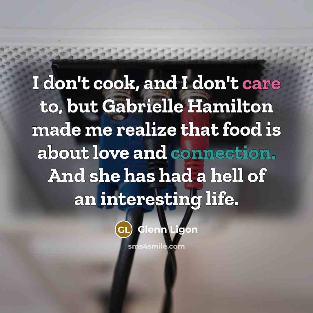 “I don't cook, and I don't care to, but Gabrielle…” quote by Glenn Ligon