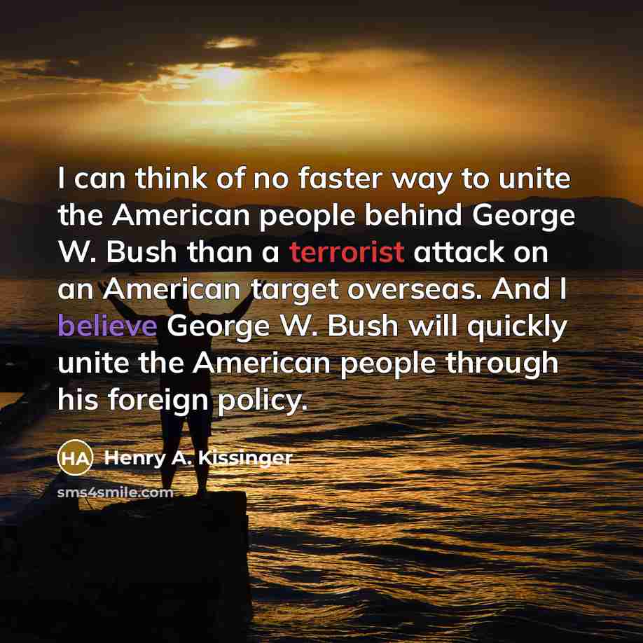 “I can think of no faster way to unite the…” quote by Henry A. Kissinger