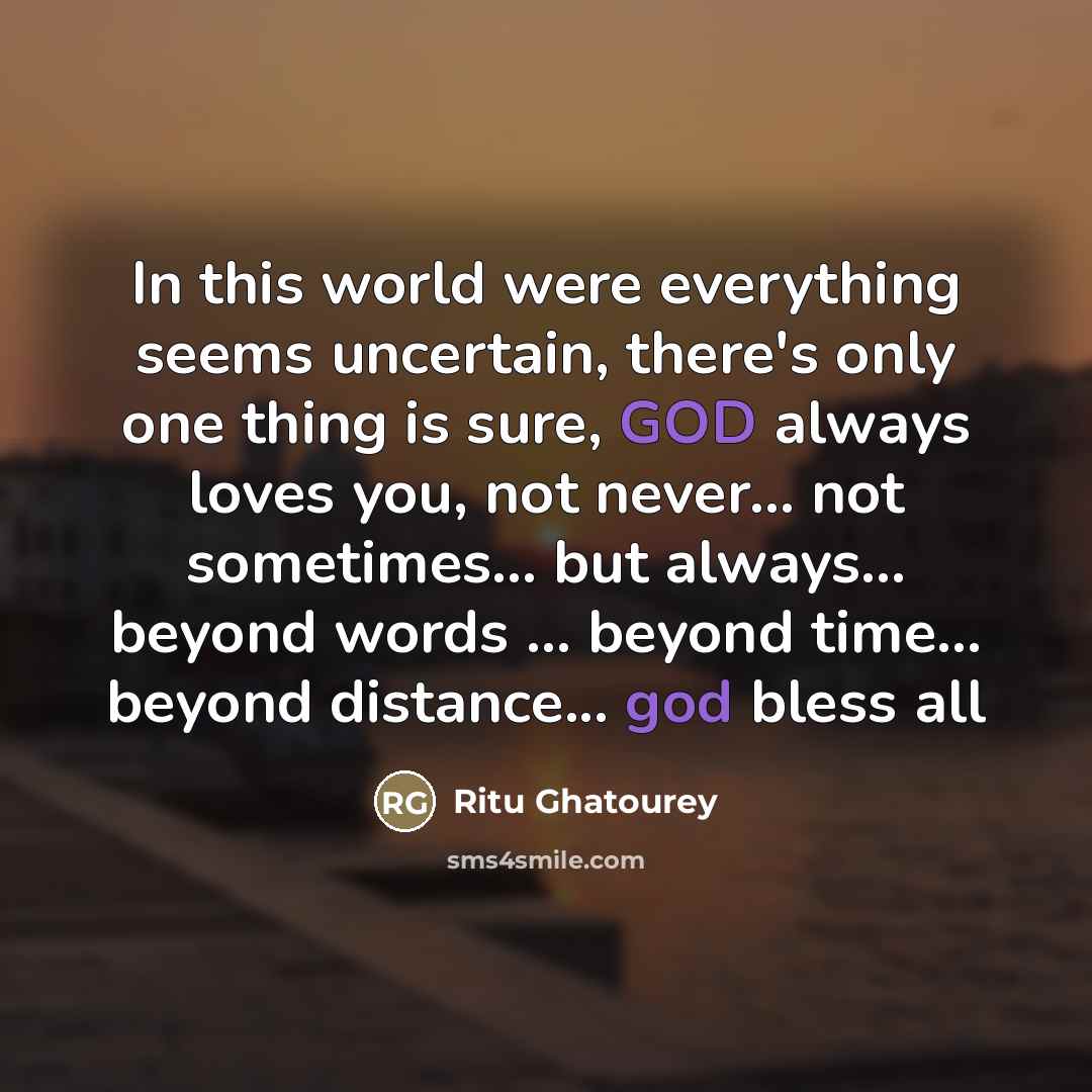 “In this world were everything seems uncertain, there's only one…” quote by Ritu Ghatourey