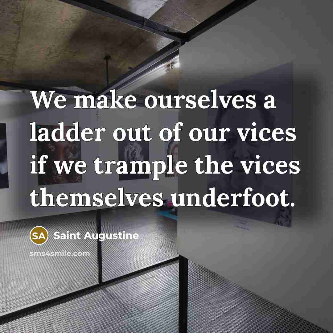 “We make ourselves a ladder out of our vices if…” quote by Saint Augustine