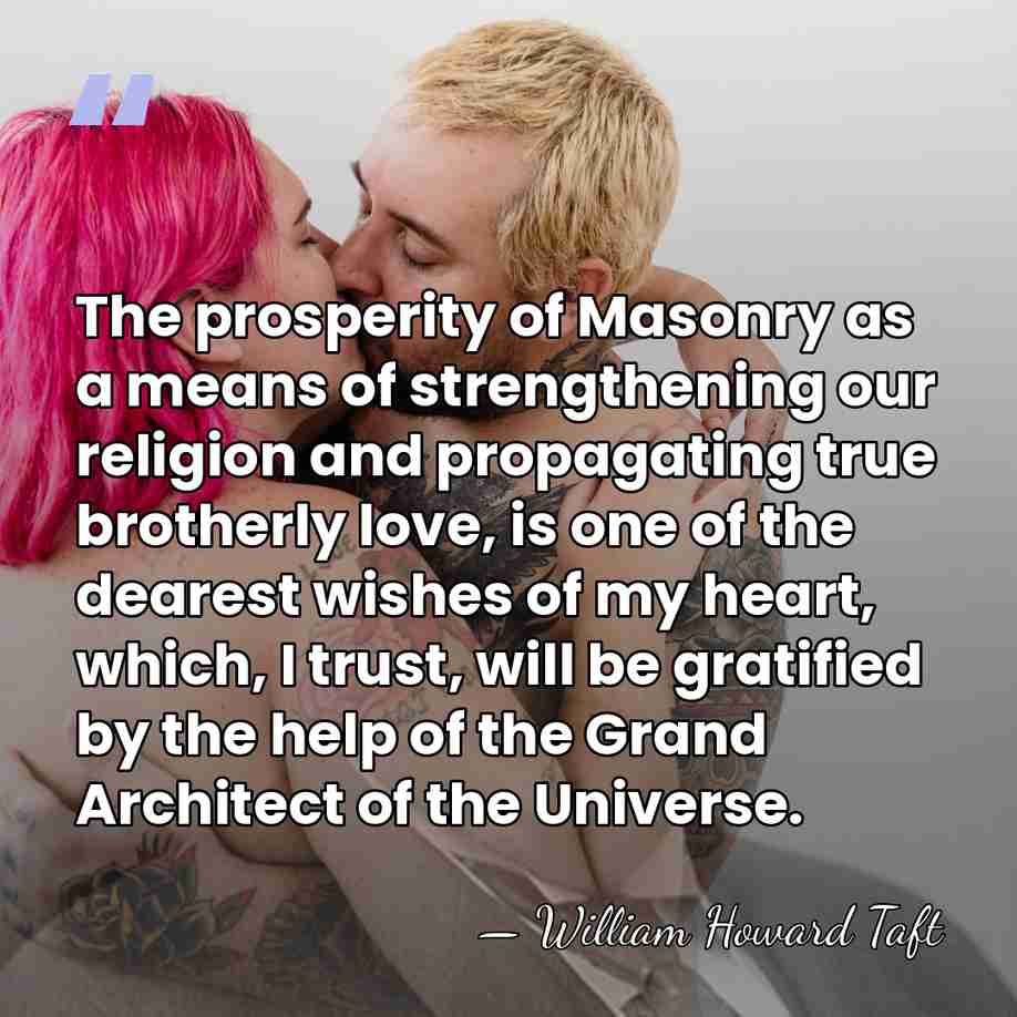 The prosperity of Masonry as a means of strengthening our religion and&hellip; - William Howard Taft