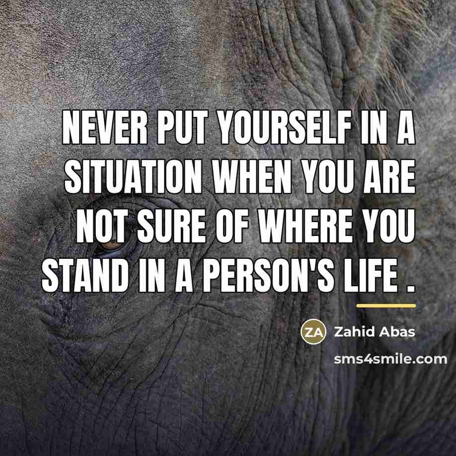 “Never put yourself in a situation when you are not…” quote by Zahid Abas